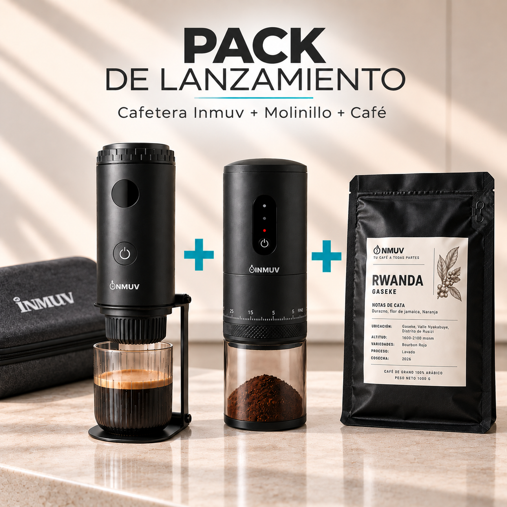 Pack Cafetera Inmuv + Molinillo + Café especialidad